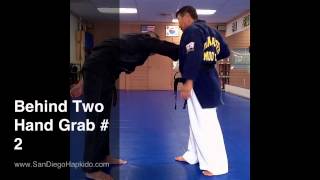 Hapkido Defense Behind Two Hand Grab 2