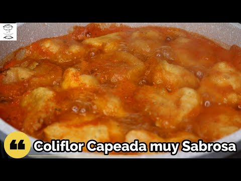 Haz Coliflor de esta manera capeada en Salsa de Tomate