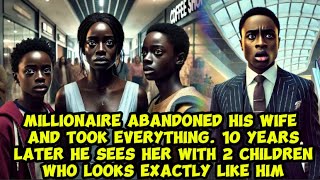 MILLIONAIRE ABANDONED HIS WIFE AND TOOK EVERYTHING. 10 YEARS LATER HE SEES HER WITH….#folktales