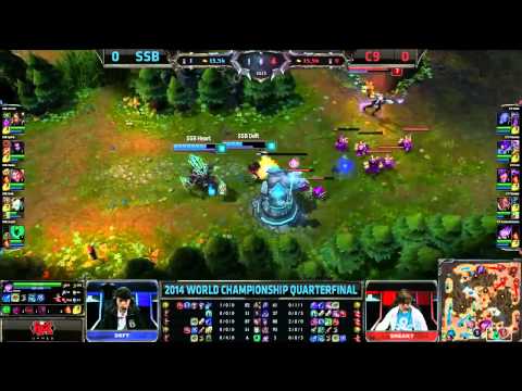 Samsung Blue vs Cloud 9 - HIGHLIGHTS - Quarterfinals - Game 1 - World Championship 2014 - LoL