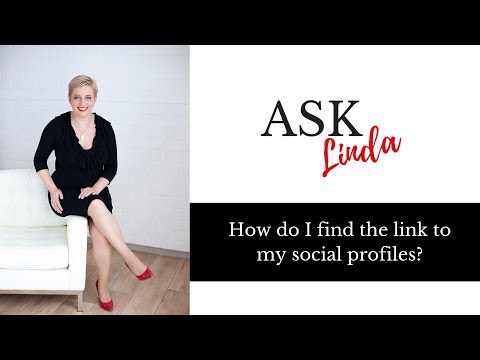 Ask Linda: How do I find my social media profile links? - YouTube