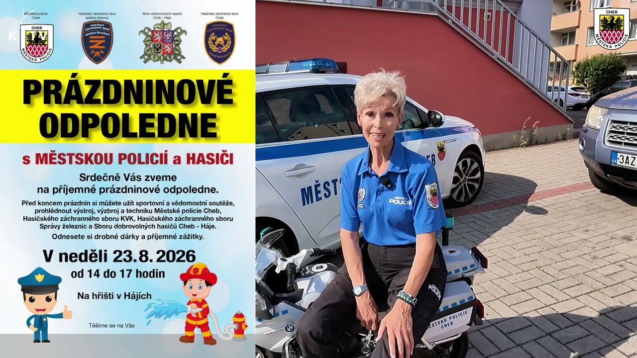 Tradiční prázdninová akce Městské policie a hasičských sborů se blíží 👮‍♂️🧑‍🚒🍭