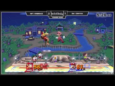 True Combo Thurs #0.2: Winners Semis: INF | K9sbruce (DIDDY KONG) vs eM | Zenyou (MARIO)