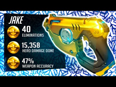 Jake Pro Tracer and Cassidy gameplay! 40 elims! [ Overwatch Season 32 Top 500 ]