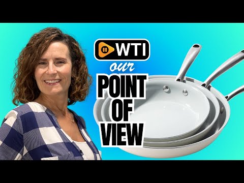 Cookware Ceramic Nonstick Frying Pans: 3Pieces Non Stick Skillet 8 9.5 11 Inches - Healthy Egg Fry Pans - Free of PTFE - WTI product video review
