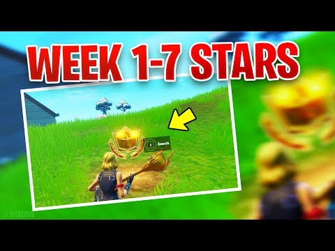 ALL SECRET BATTLE STARS WEEK 1-7 , FORTNITE SEASON 10