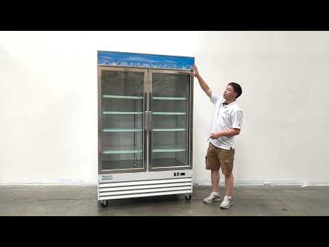 Elite 53 inches Commercial Freezer Refrigerator Glass Door Beer Cooler sliding glass door D1.2BM2F