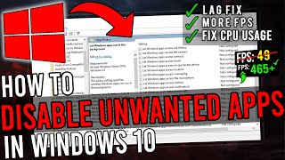 🔧 How To Disable Unwanted Background Apps In Windows 10 ✅ Improve Windows 10 Performance | 2020
