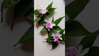 Download lagu 🌿 Simple Toran Decoration | Mango Leaves & Nayanthara Flowers 🌸✨ #Shorts mp3