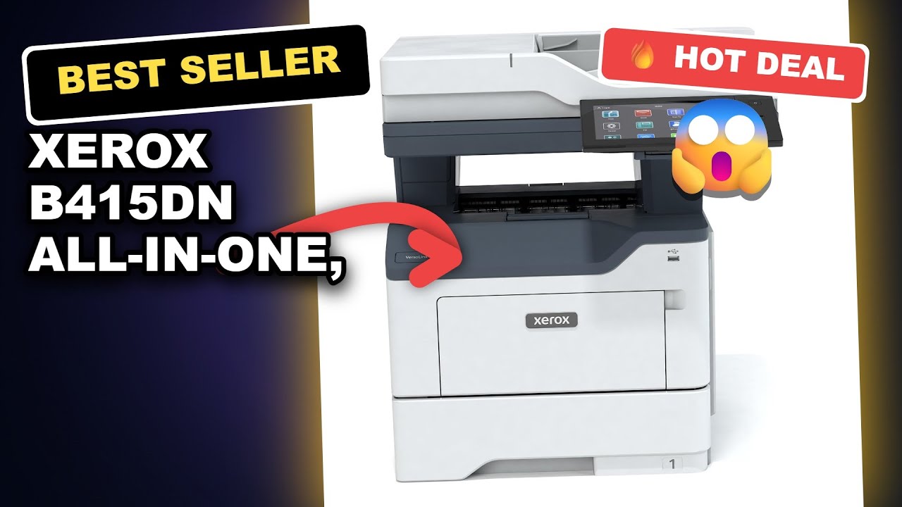 Xerox B415DN All-in-One, Laser, B&W, Wireless, DADF, Letter, Print, Scan, Copy, Fax, Energy Star Cer