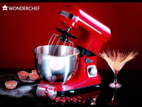 Die-cast Metal Stand Mixer & Beater, 3 Attachments, 6 Speed Setting, 5L Bowl, 1000W – Black