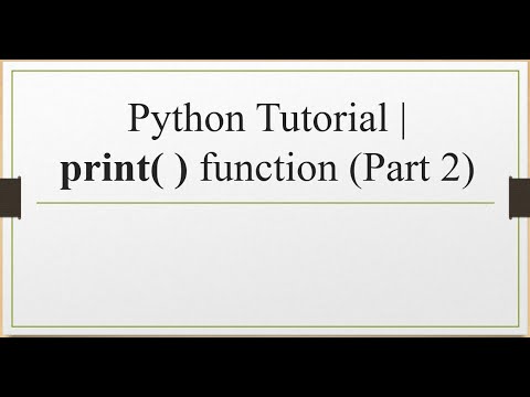 L5 Python Tutorial Print Function Part 2
