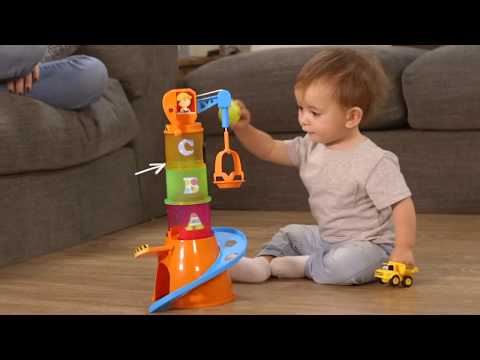BB JUNIOR trasos rinkinys su automobiliu Volvo Stacking Crane, 16-88605