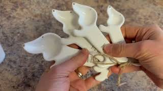 Dachshund Gifts Measuring Spoons Set, Ceramic Weiner Dog Gifts for Women, Teaspoon Measuring Spoons