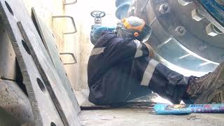Inserting of steel bearing pad for gate valve and butterfly valve for conduit outlet for Dake