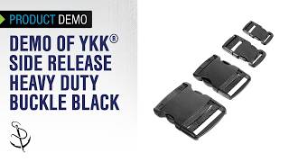 Demo of YKK® Side Release Heavy Duty Buckle Black #125370