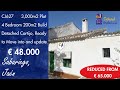 Just 48K Detached 4 Bedroom Cortijo + 3,000m2 Plot Property for sale in Spain inland Andalucia CJ627