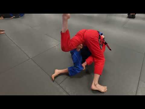 Jean Jacques Machado Rolling with (Different) Brown Belt Student