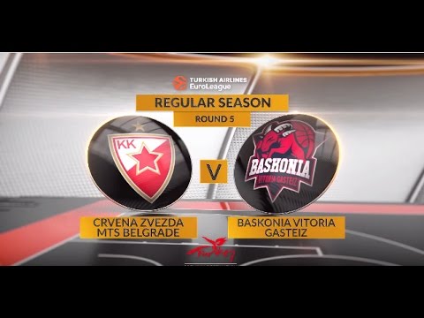 EuroLeague Highlights RS Round 5: Crvena Zvezda mts Belgrade 63-70 Baskonia Vitoria Gasteiz