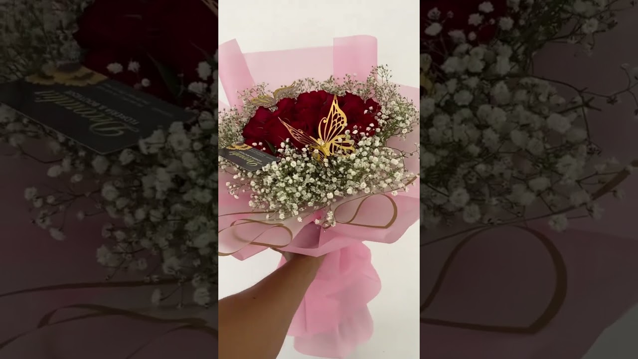 Bouquet de Rosas y Gypsophila DECORALIA #shorts #floreria #viral #emprendimiento #flores #rosas #joy