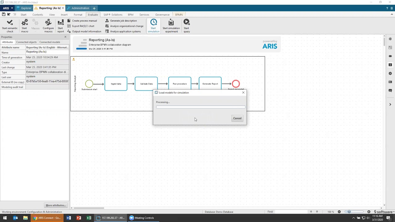 Create your first Process Simulation with ARIS