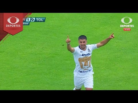 Gol de Malcorra | Pumas 2 - 0 Toluca | Clausura 2019 - J16 | Televisa Deportes
