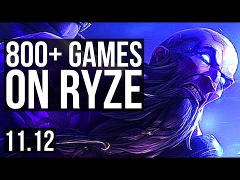 RYZE vs TWISTED FATE (MID) | 800+ games, 1.3M mastery, 6/3/10 | BR Master | v11.12