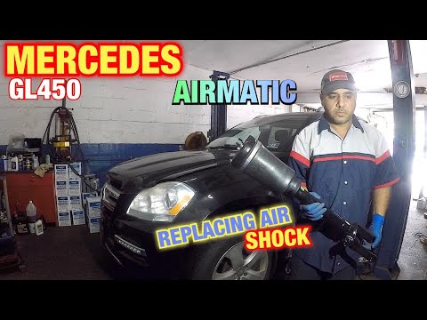 How to replace front Air shock on Mercades benz GL450 AirMatic // Air Pump Fuse