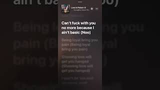 NBA YoungBoy- Love Is Poison #lyrics #shorts