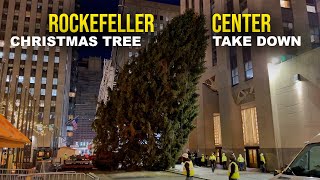 Rockefeller Center Christmas Tree Take Down/ Farewell : End of the New York City Holiday Season