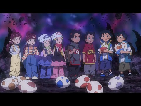 Ash, Dawn,Goh and Chloe turning back to kids in Pokemon Journeys ENGLISH DUBBED