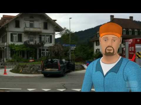 72-Jähriger prallt mit Auto frontal in Kreisel