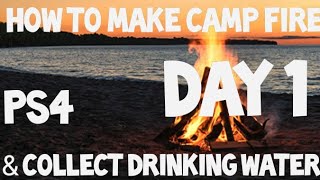 STRANDED DEEP Day 1 How To Make Camp Fire Cook Food Collect Drinking Water Tips & Tricks PS4 Xbox1