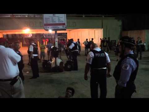 Naked tripping hippie pushes Segway Cops outside Last Grateful Dead show @ Soldier Field