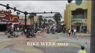 preview picture of video 'Daytona Beach, Bike Week 2012 - review. Main street, Boardwalk, Int. Speedway etc.'