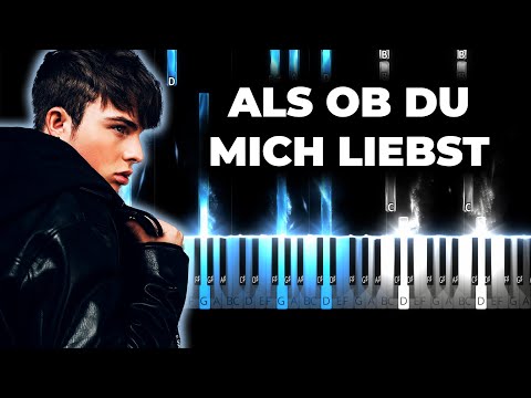 MIKE SINGER feat. VANESSA MAI - Als ob du mich liebst karaoke piano instrumental cover, lyrics