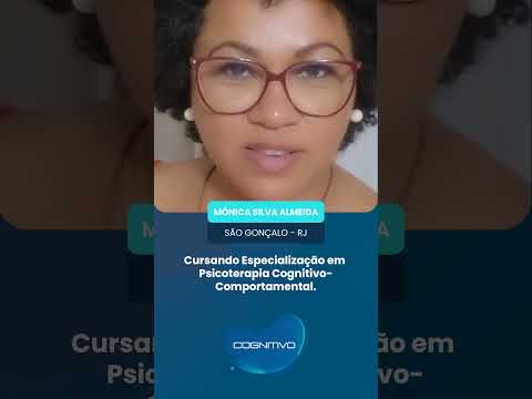 Depoimento em vídeo da psicóloga Mônica Almeida sobre sua experiência na especialização em TCC