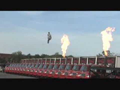 Knievel makes the jump