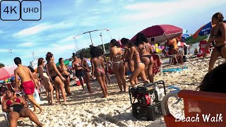 Walk Beach tour 4k. 🌴 Leblon Experience the vibrant atmosphere. Brazil.