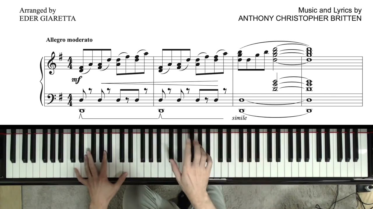 "UEFA Champions League Anthem" by Tony Britten - Arranged by Eder Giaretta - Piano Solo
