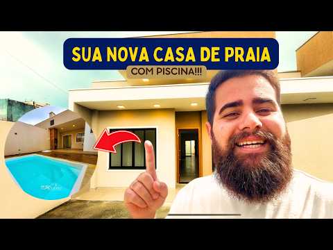 SUA NOVA CASA DE PRAIA COM PISCINA 🏖️ | CHEIRINHO DE CASA NOVA 🏡 - Primavera, Pontal do Paraná☀️🌊