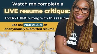 Resume Critique LIVE | Episode 2 - Marcus' resume keeps getting rejected by recruiters - but why?