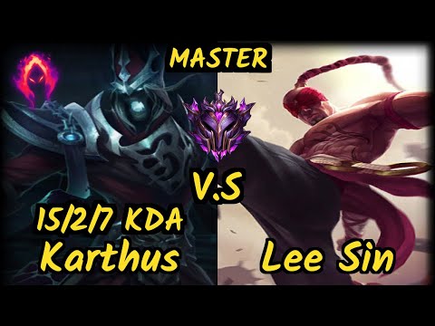 1907 FB Kirei (KARTHUS) vs LEE SIN - 15/2/7 KDA JUNGLE GAMEPLAY - EUW Ranked MASTER