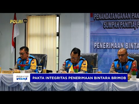 KAPOLDA MALUT KOMITMEN SELEKSI BERSIH DAN TRANSPARAN MELALUI PAKTA INTEGRITAS BINTARA BRIMOB 2026