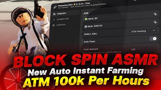 Block Spin ASMR Instant ATM Farming 100k Per Hour 💸#robloxscript #blockspin
