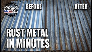 How To Rust Metal In Minutes / Rustic Farmhouse Look