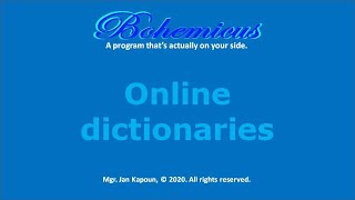 Online dictionaries