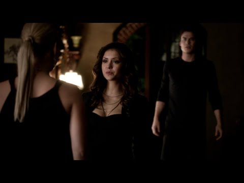 TVD 4x21 - Katherine arrives at Damon and Stefan's house to torture Elena | HD