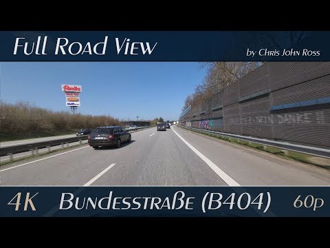 Schleswig-Holstein, Germany: Bundesstraße (B404), Nettelsee - Kiel - 4K (UHD/2160p/60p)