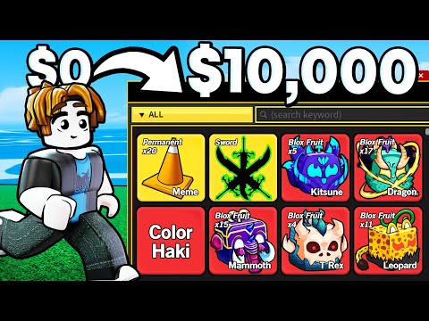 $10,000 Account But I Am Level 1 In Blox Fruits (Roblox)